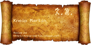 Kneip Martin névjegykártya